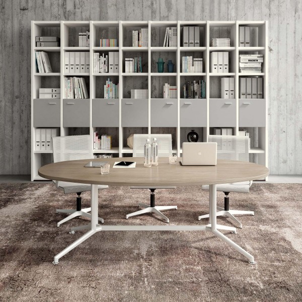 Prodloužení oválného stolu s kulatými nohami Meeting Tables